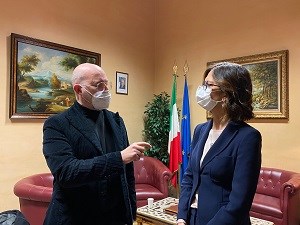 Il Ministro Gelmini e il presidente Bonaccini