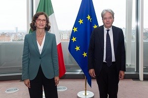 Il Ministro Gelmini e il Commissario Gentiloni